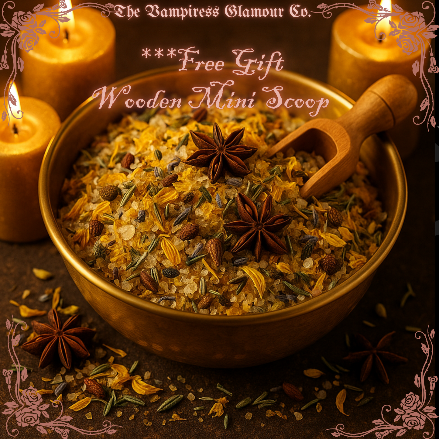 The Bath of the Golden Witch- Ritual Bath Salt of Wealth, Beauty & Divine Prosperity