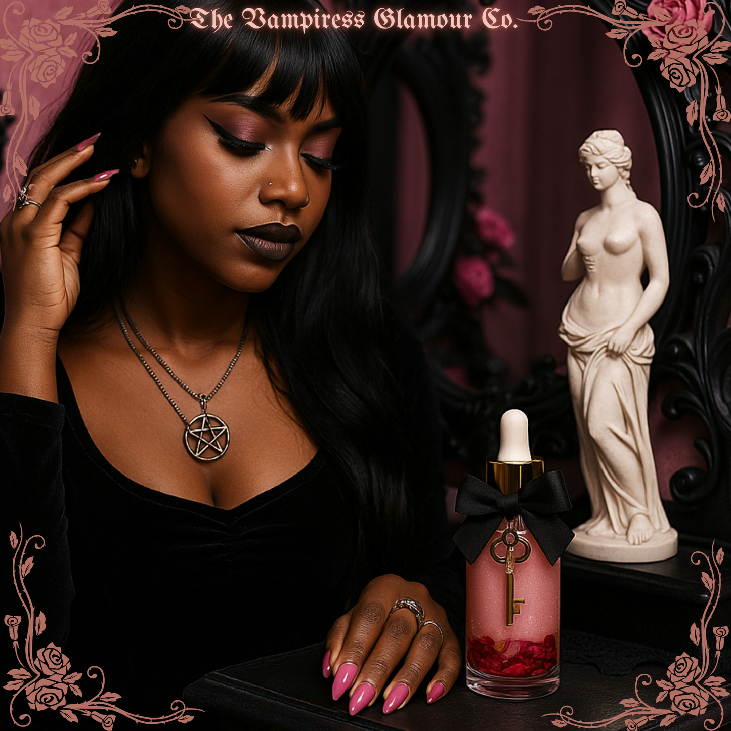 L’Enchantement d’Aphrodite- Aphrodite Love, Beauty, & Glamour Spelled Crystal-Infused Botanical Perfume Oil