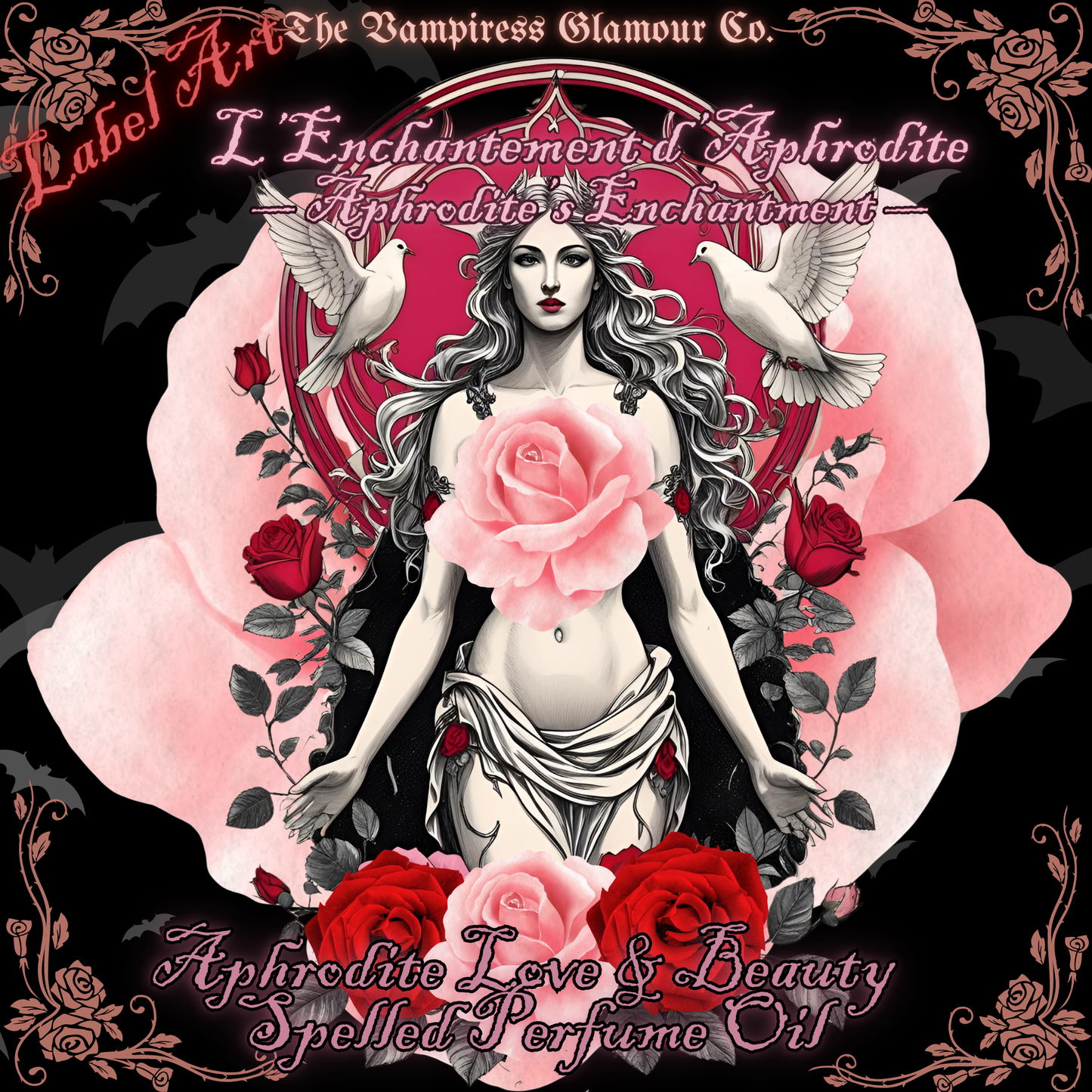 L’Enchantement d’Aphrodite- Aphrodite Love, Beauty, & Glamour Spelled Crystal-Infused Botanical Perfume Oil