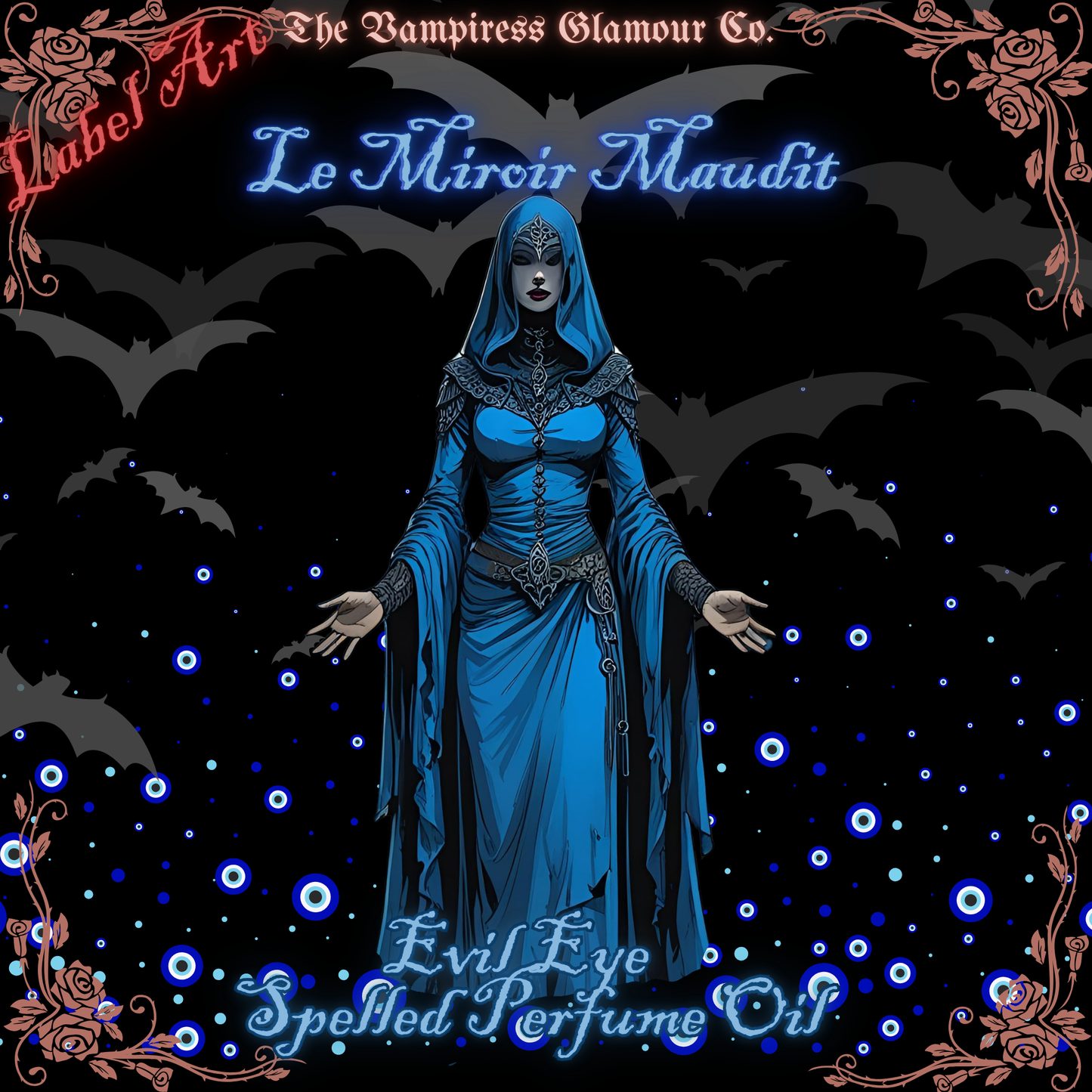 Les Miroir Maudits- Evil Eye Protection Ward Spelled Crystal Infused Botanical Perfume Oil
