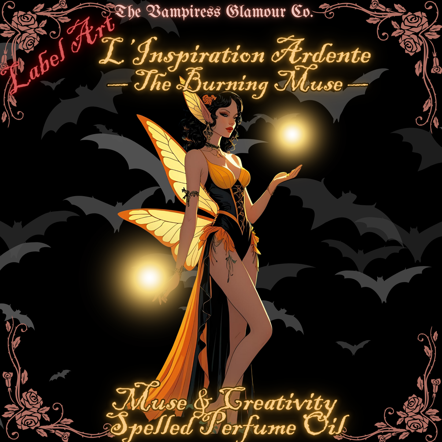 L’Inspiration Ardente-Creativity & Muse Spelled Crystal Infused Botanical Perfume Oil