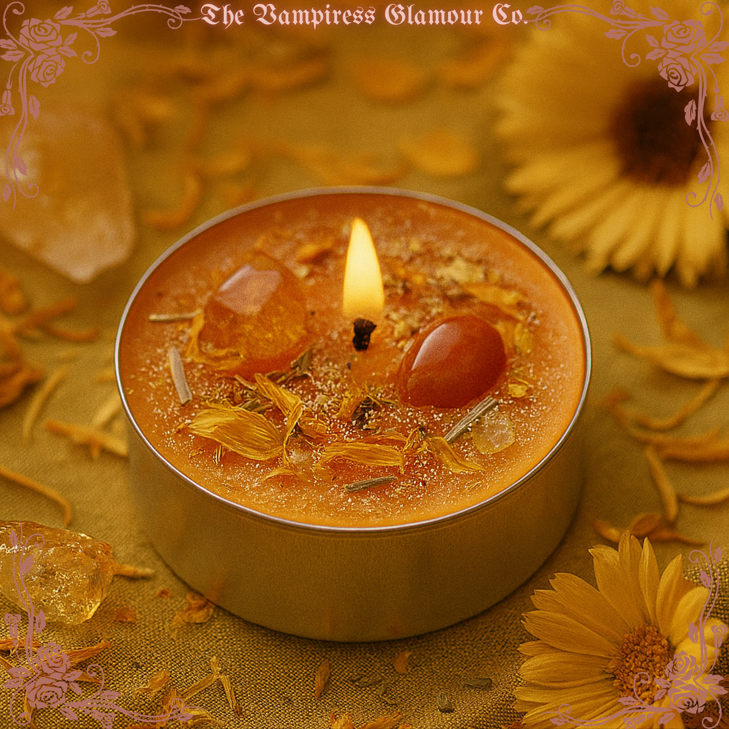 La Flamme d’Inspiration-Muse & Creativity Spelled Tealight Candles