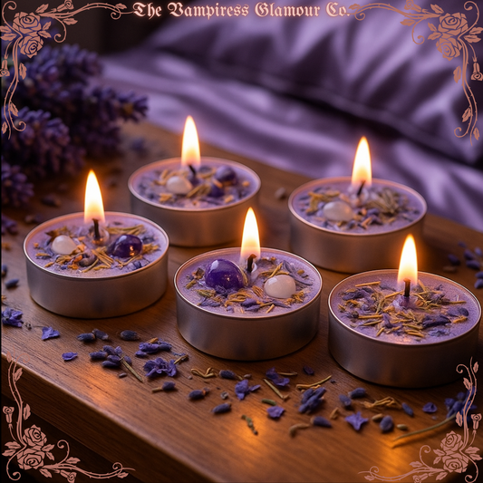 La Flamme de la Rêveuse Enchantée-Enchanted Sleep & Lucid Dream Spelled Tealight Candles