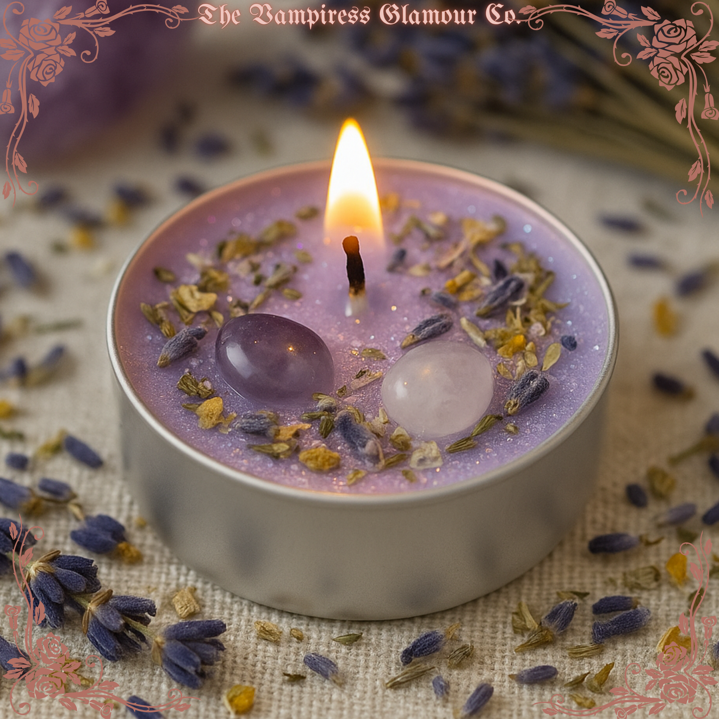 La Flamme de la Rêveuse Enchantée-Enchanted Sleep & Lucid Dream Spelled Tealight Candles