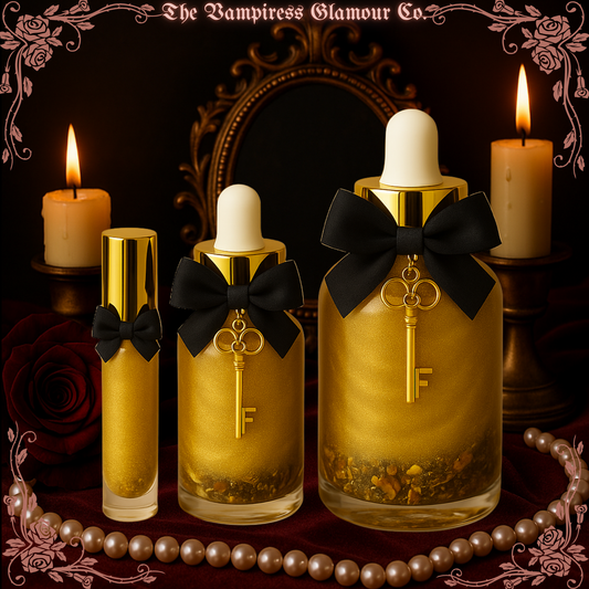 Les Crocs Dorés— Wealth & Power Manifestation Spelled Crystal-Infused Botanical Perfume Oil Spelled Crystal Infused Botanical Perfume Oil
