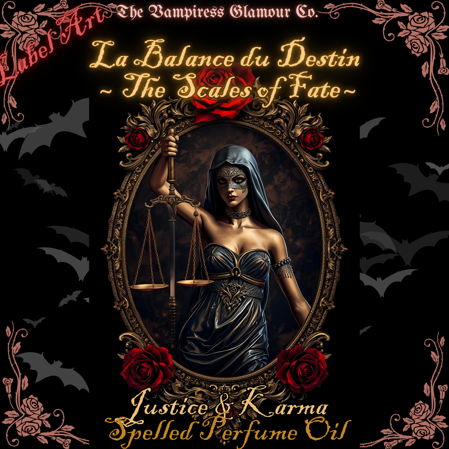 La Balance du Destin-Divine Justice & Karmic Balance Spelled Crystal-Infused Botanical Perfume Oil