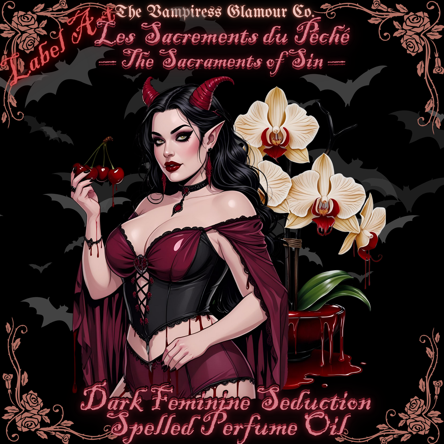 The Sacraments of Sin-Dark Feminine Seduction Spelled Crystal Infused Botanical Perfume Oil