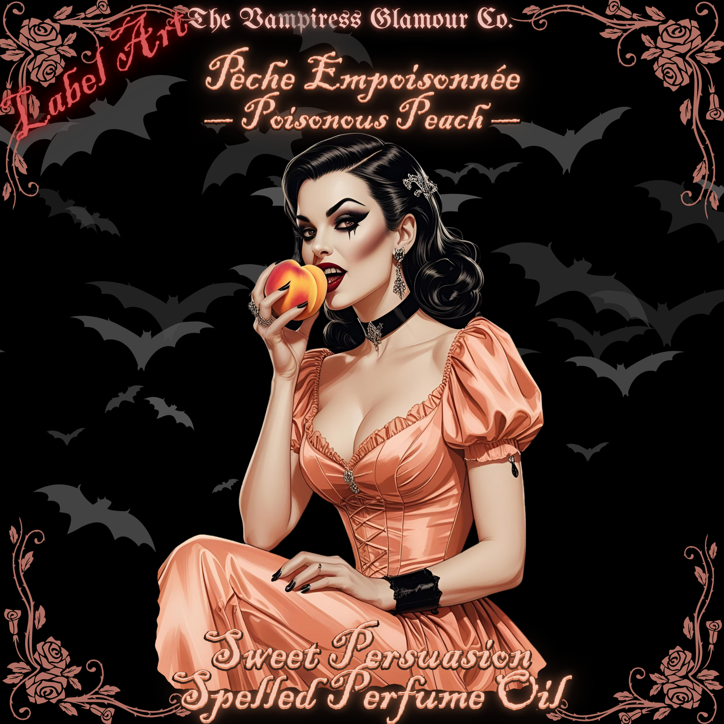 Pêche Empoisonne— Sweet Persuasion Spelled Crystal Infused Botanical Perfume Oil