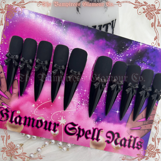 La Princesse de l’Ombre II — Shadow Princess II Luxury Handcrafted Glamour Magick Gel Press-On Nail Set