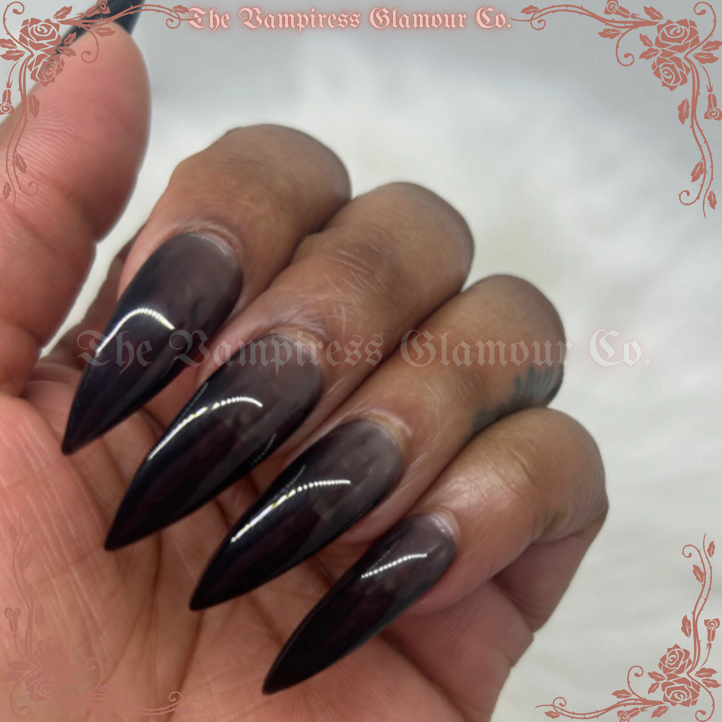 L’Ambre de Mûre — Blackberry Jelly Luxury Handcrafted Glamour Magick Gel Press-On Nail Set