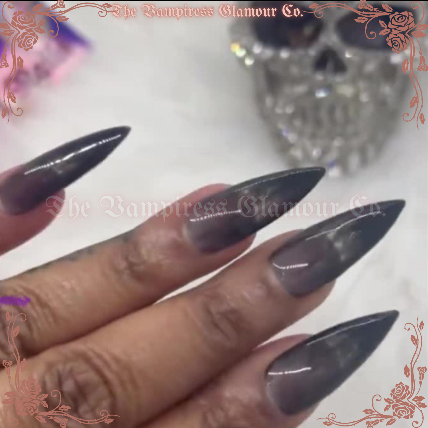L’Ambre de Mûre — Blackberry Jelly Luxury Handcrafted Glamour Magick Gel Press-On Nail Set