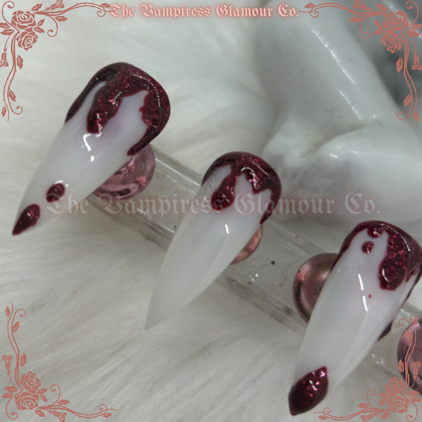 L’Ange de la Mort — The Angel of Death
Luxury Handcrafted Glamour Magick Gel Press-On Nail Set