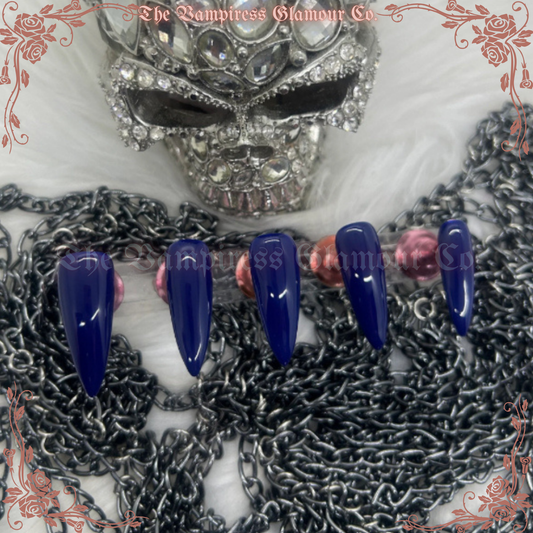 Bleu Roi — The Royal Blue Luxury Handcrafted Glamour Magick Gel Press-On Nail Set