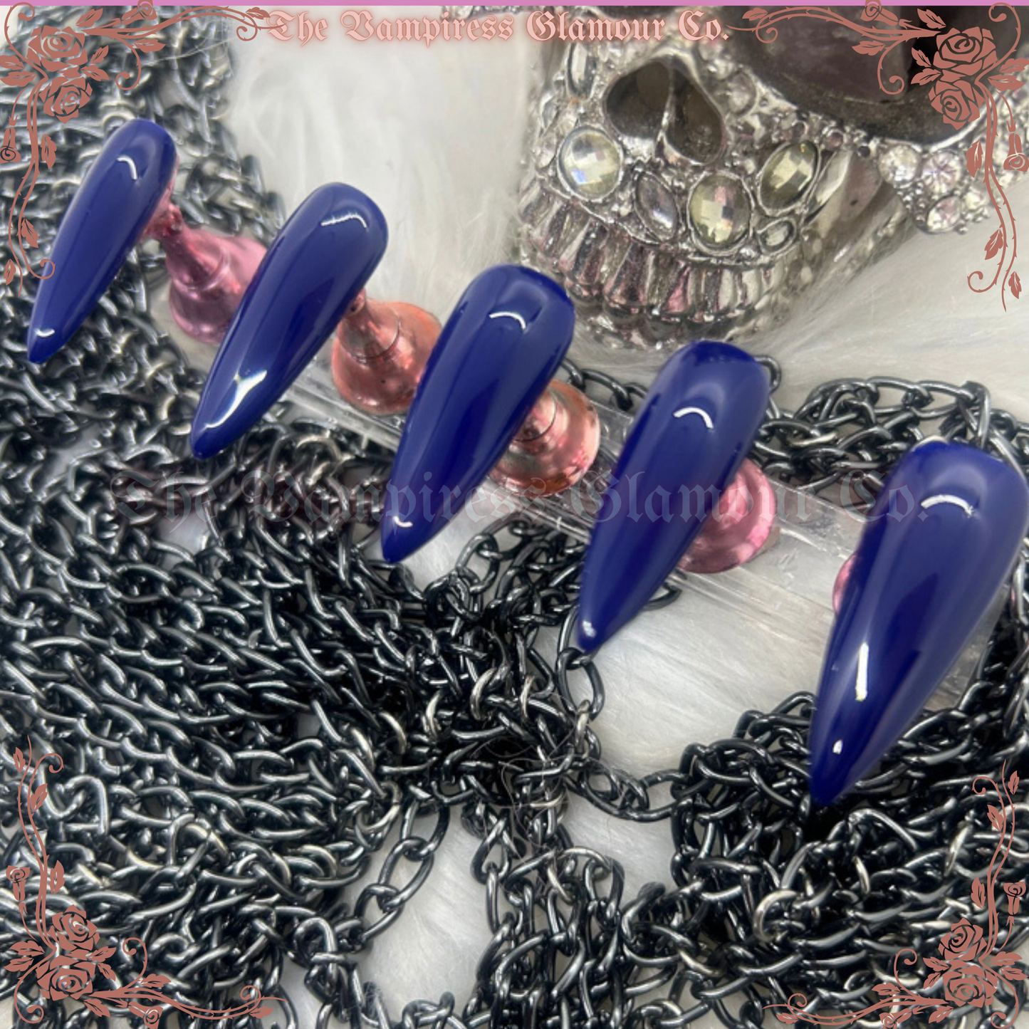 Bleu Roi — The Royal Blue Luxury Handcrafted Glamour Magick Gel Press-On Nail Set