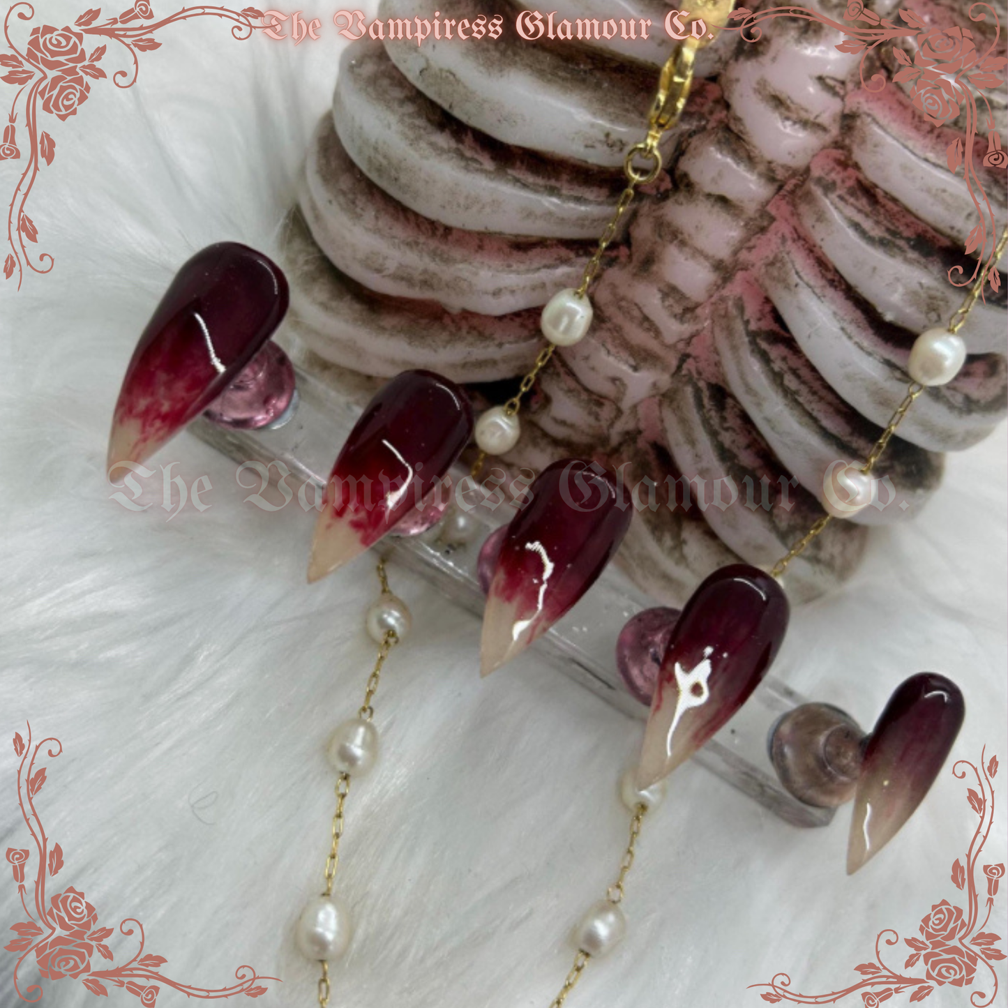 Les Griffes Sanglantes — The Bloody Claws Luxury Handcrafted Glamour Magick Gel Press-On Nail Set