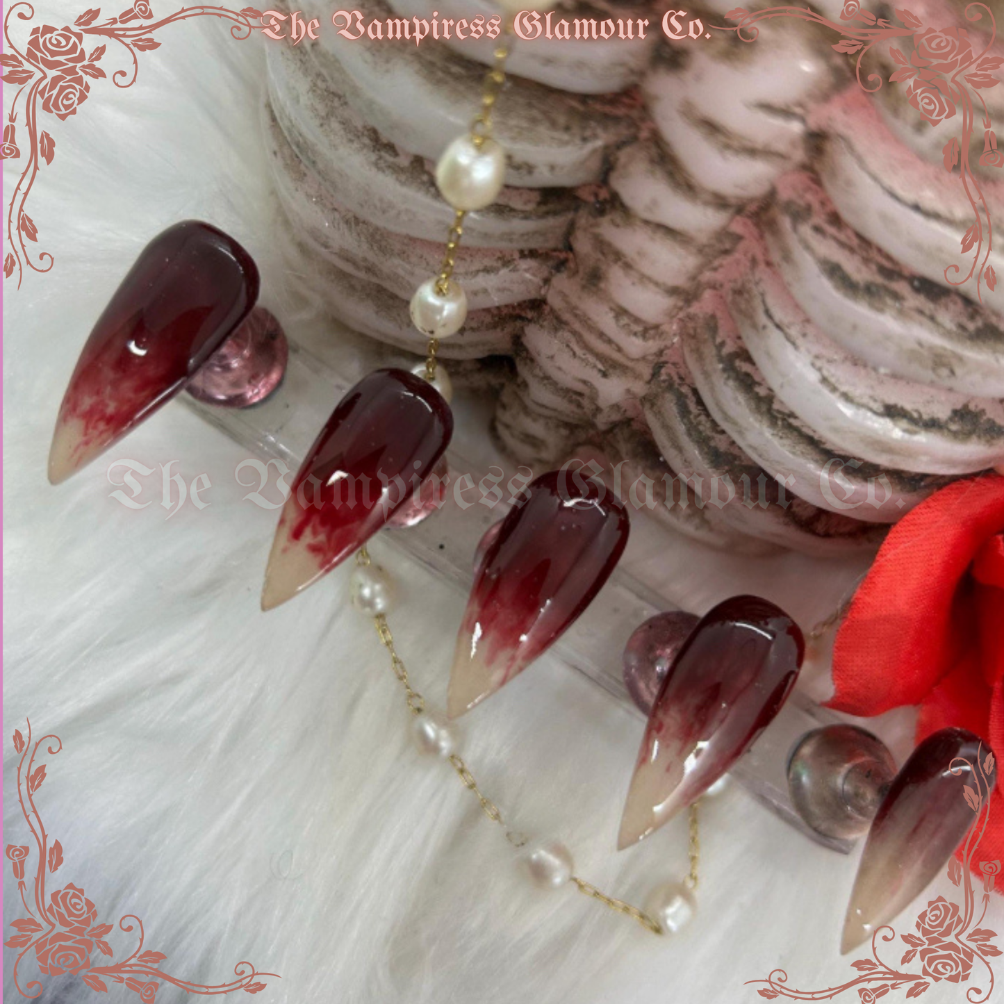 Les Griffes Sanglantes — The Bloody Claws Luxury Handcrafted Glamour Magick Gel Press-On Nail Set