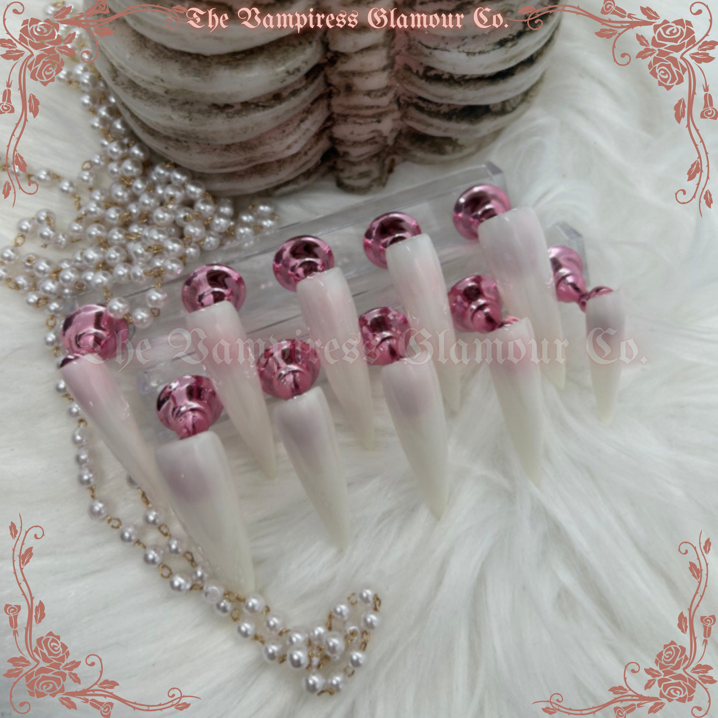 Os Blanc — Bone Luxury Handcrafted Glamour Magick Gel Press-On Nail Set