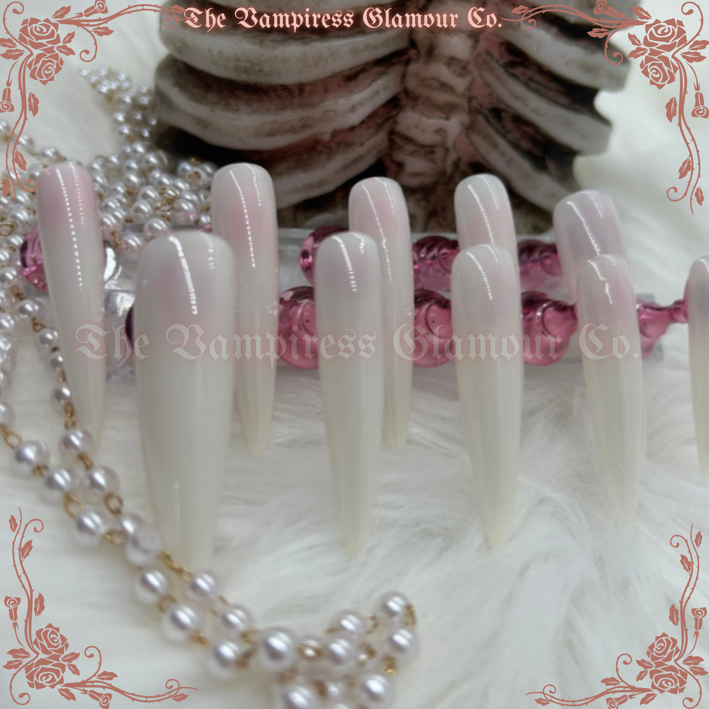 Os Blanc — Bone Luxury Handcrafted Glamour Magick Gel Press-On Nail Set