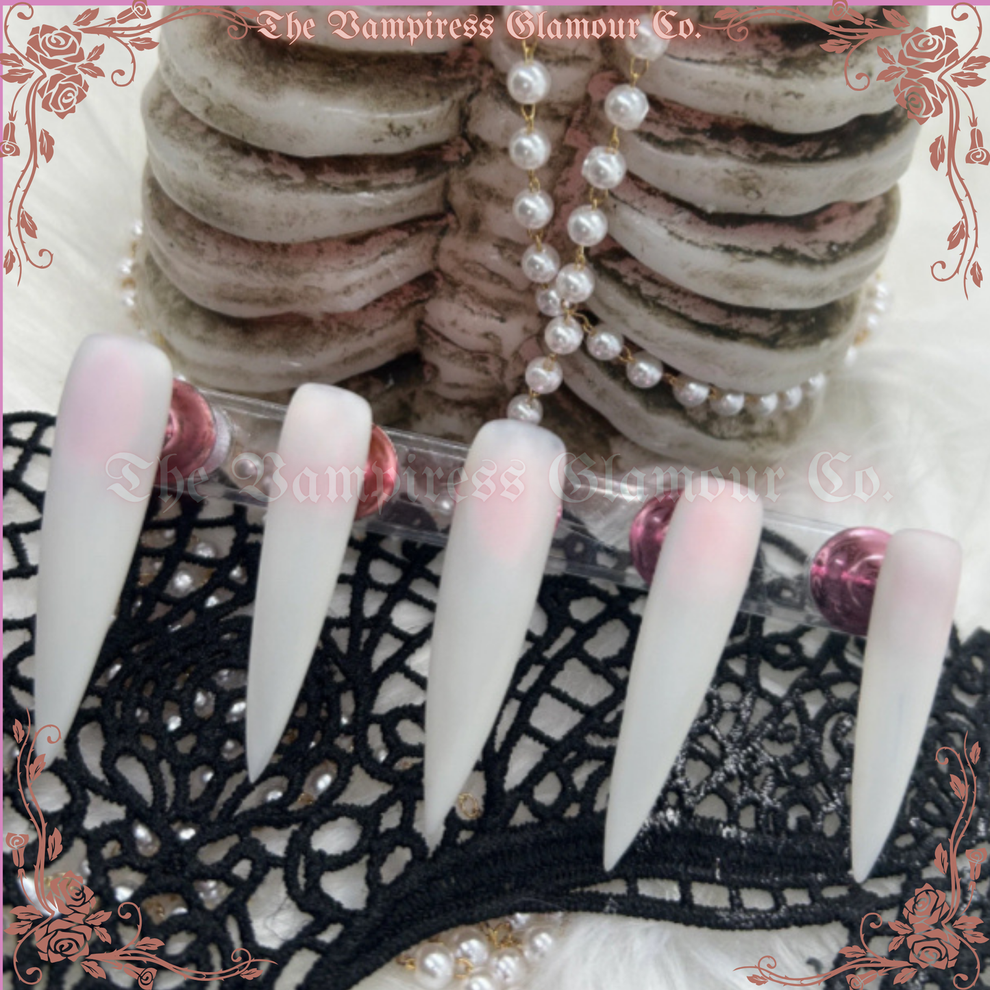 Os Blanc — Bone Luxury Handcrafted Glamour Magick Gel Press-On Nail Set