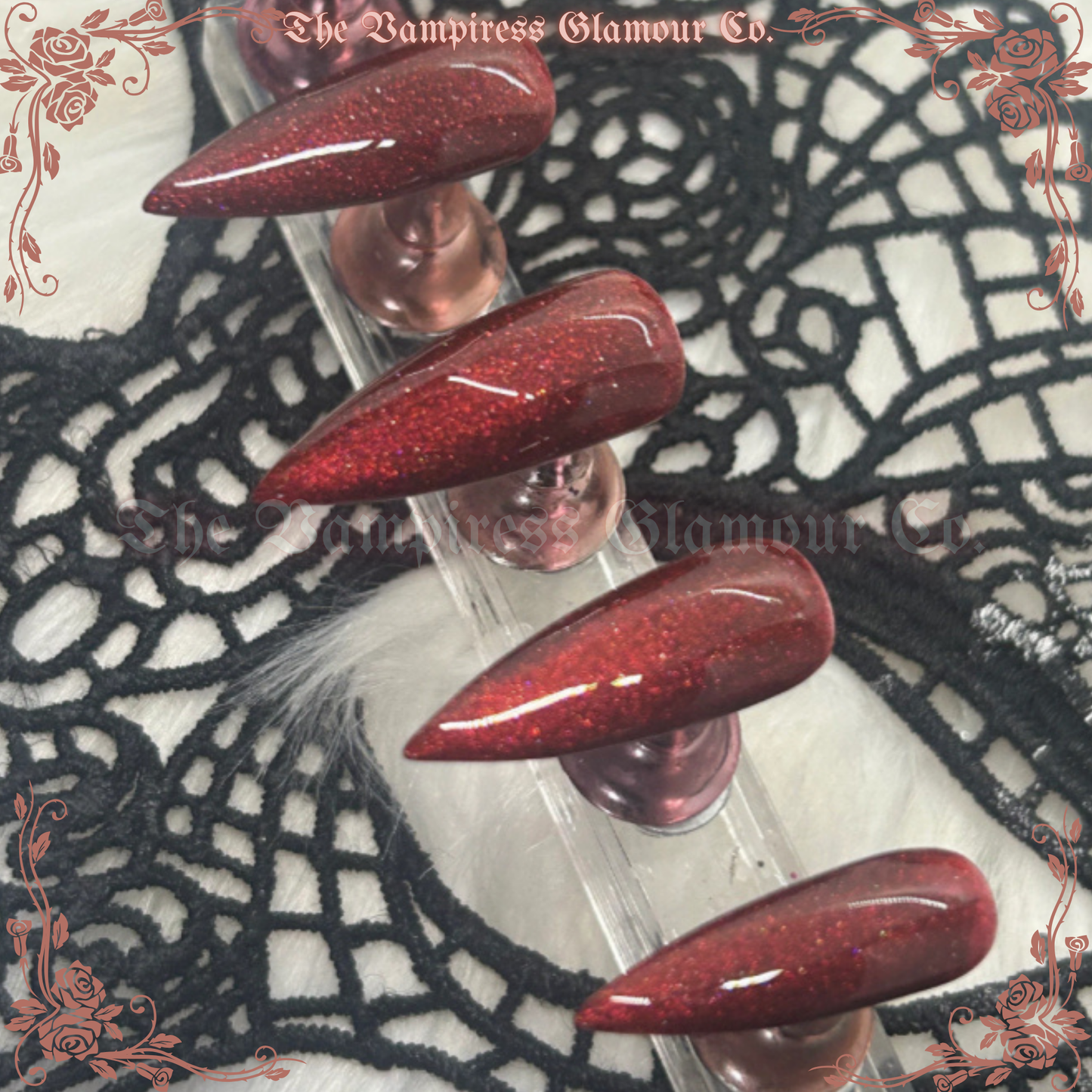 Pomme Empoisonnée — The Poisoned Apple Luxury Handcrafted Glamour Magick Gel Press-On Nail Set