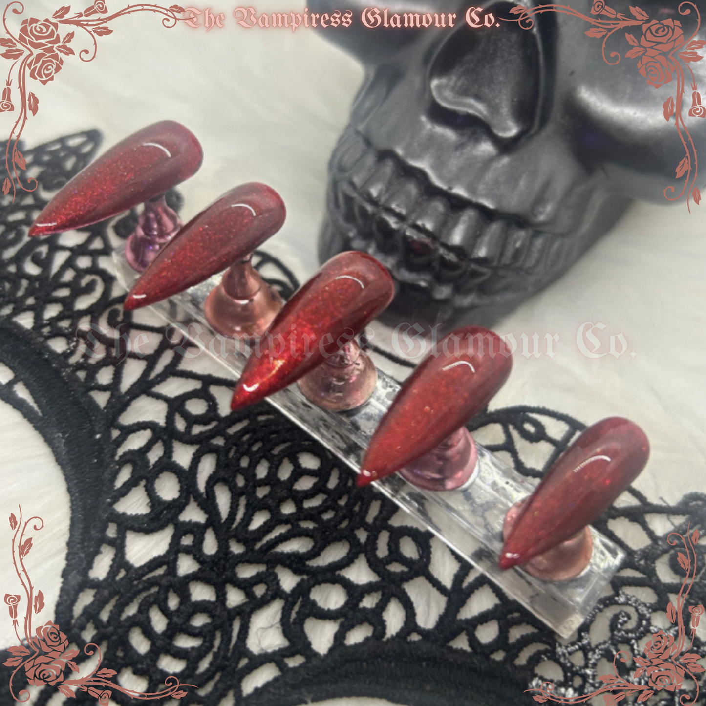 Pomme Empoisonnée — The Poisoned Apple Luxury Handcrafted Glamour Magick Gel Press-On Nail Set