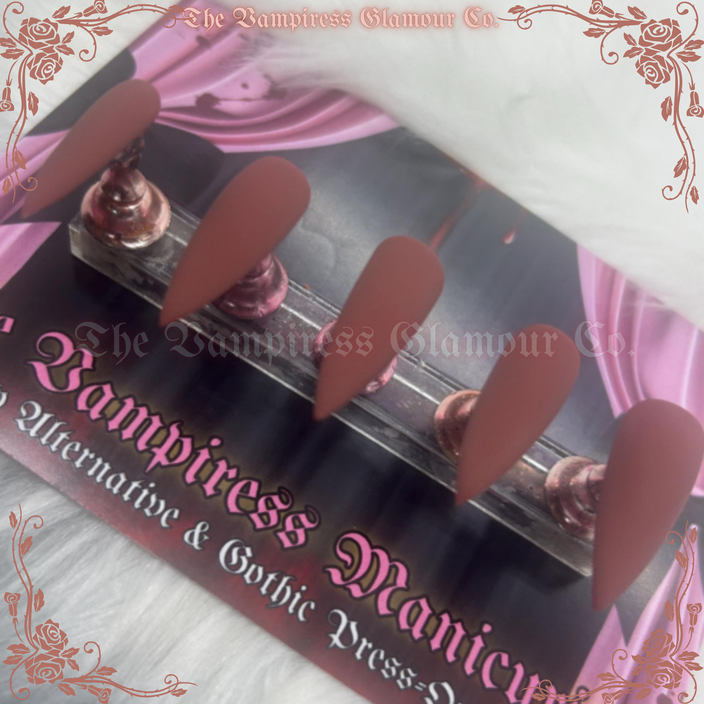 Brune Caramel Fondue — Caramel Fudge Luxury Handcrafted Glamour Magick Gel Press-On Nail Set