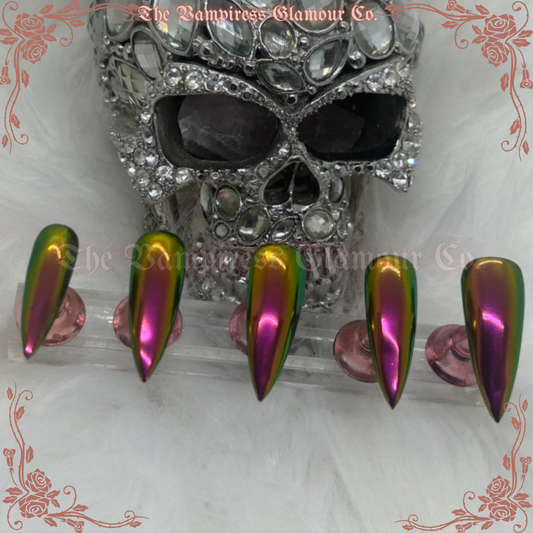 (Copy) L’Améthyste— Amethyst Pearl  Handcrafted Luxury Glamour Magick Gel Press-On Nails