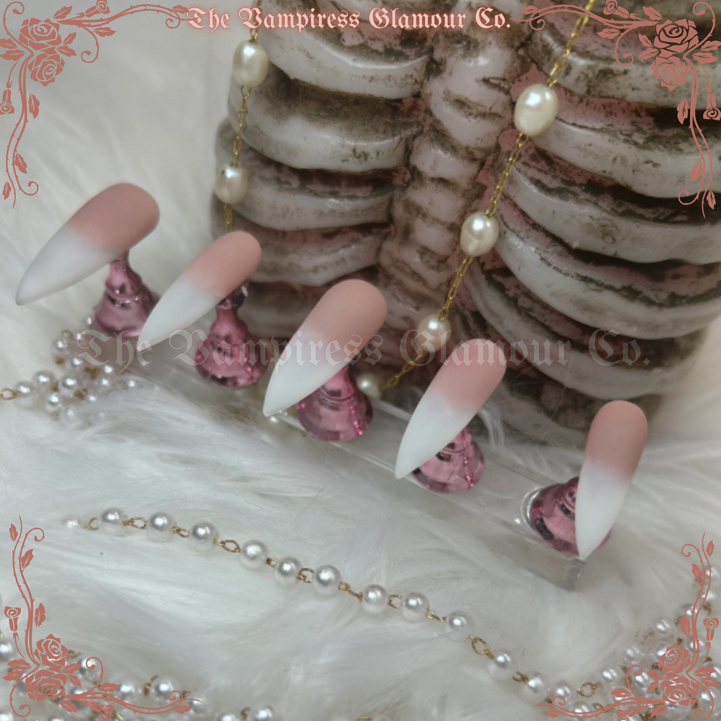 La Maîtresse Riche – The Rich Mistress 
 Handcrafted Luxury Glamour Magick Gel Press-On Nails