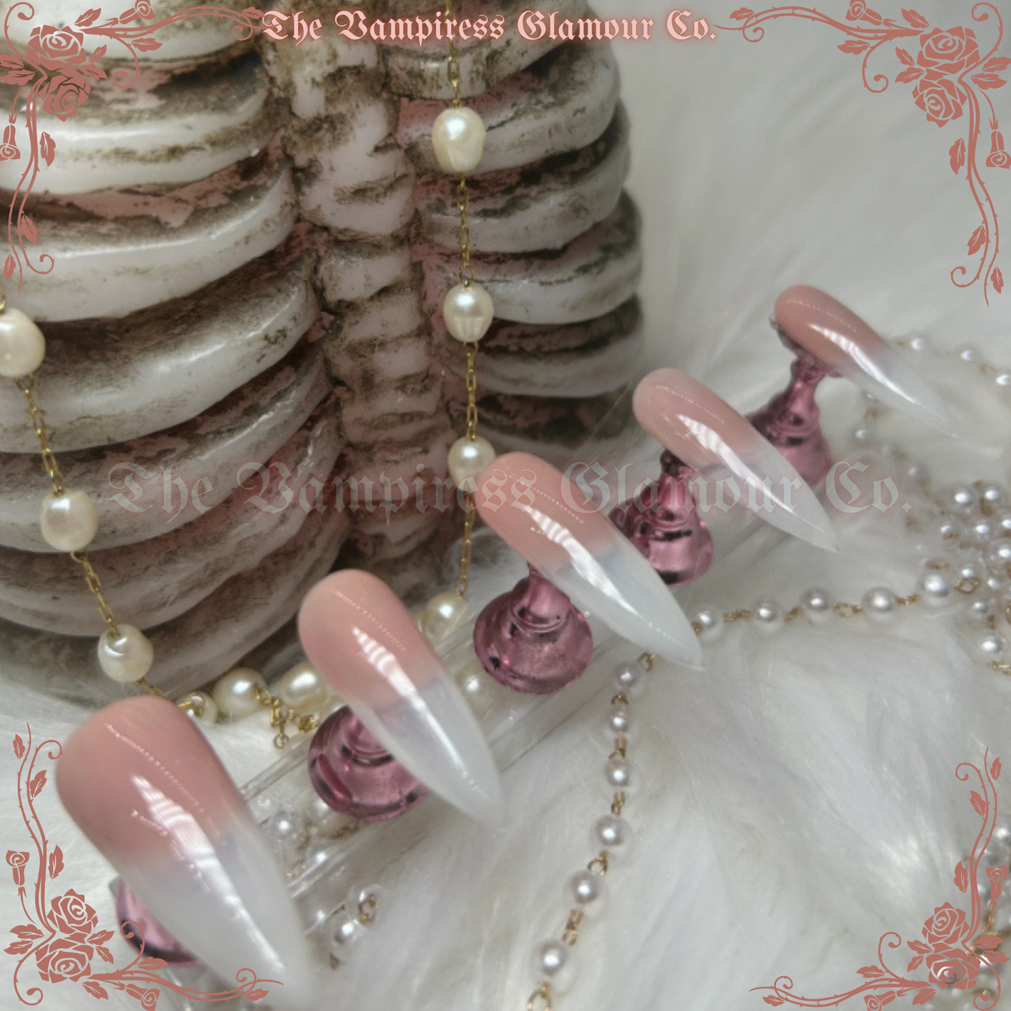La Maîtresse Riche – The Rich Mistress 
 Handcrafted Luxury Glamour Magick Gel Press-On Nails