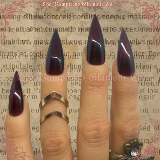 Communion Sombre — Dark Communion Luxury Handcrafted Glamour Magick Gel Press-On Nail Set