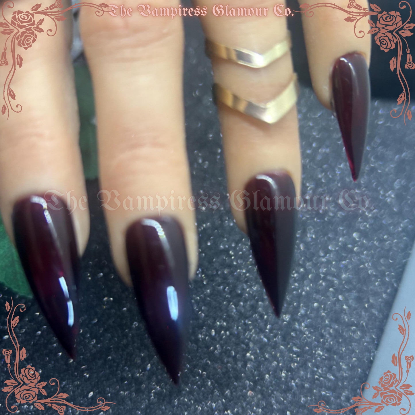 Communion Sombre — Dark Communion Luxury Handcrafted Glamour Magick Gel Press-On Nail Set