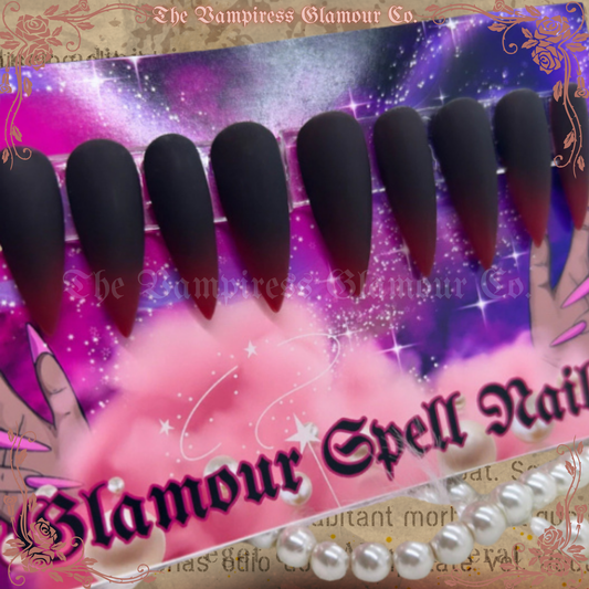 L’Impératrice Sombre — The Dark Empress Luxury Handcrafted Glamour Magick Gel Press-On Nail Set