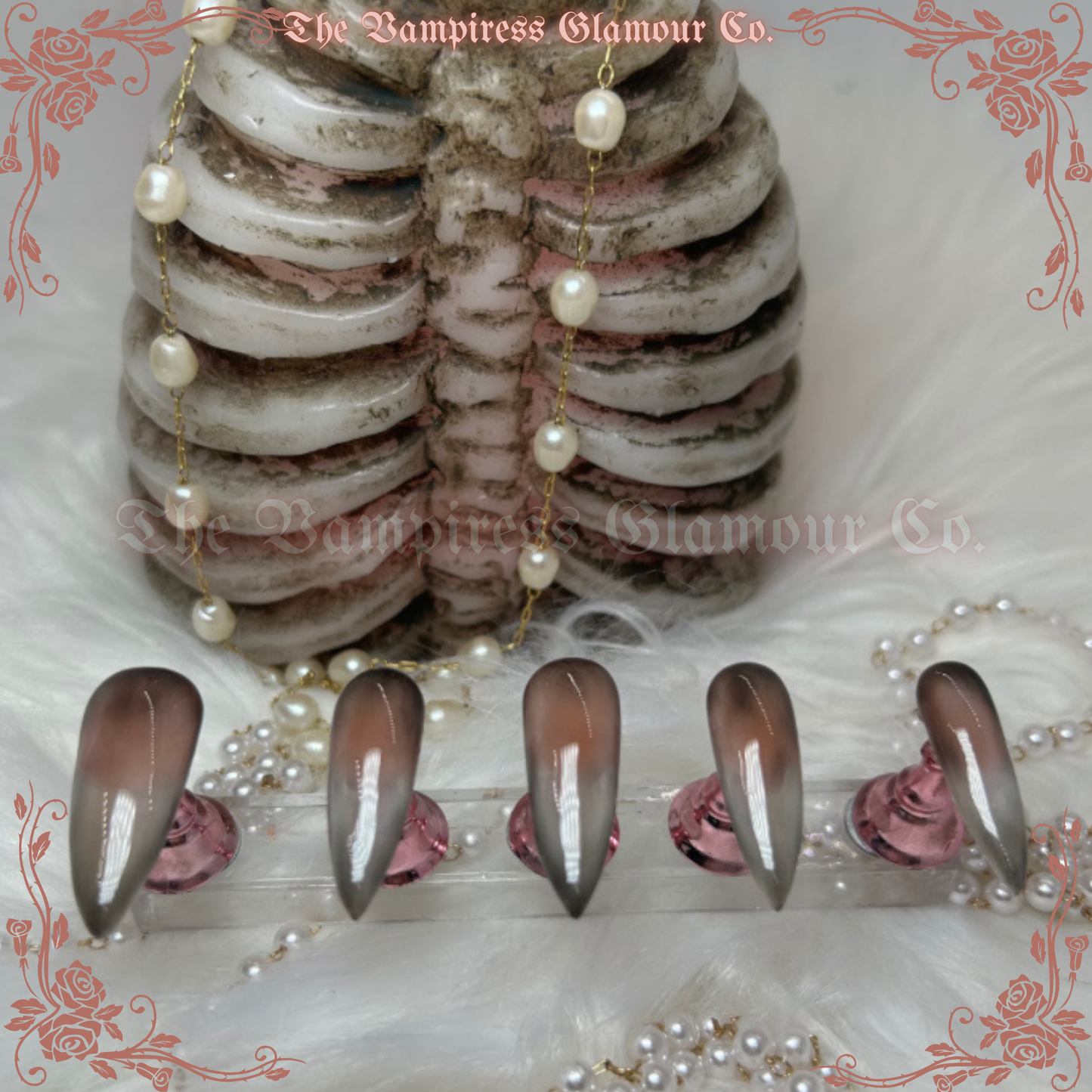 Morte Mais Jolie — Dead But Pretty
 Handcrafted Luxury Glamour Magick Gel Press-On Nails