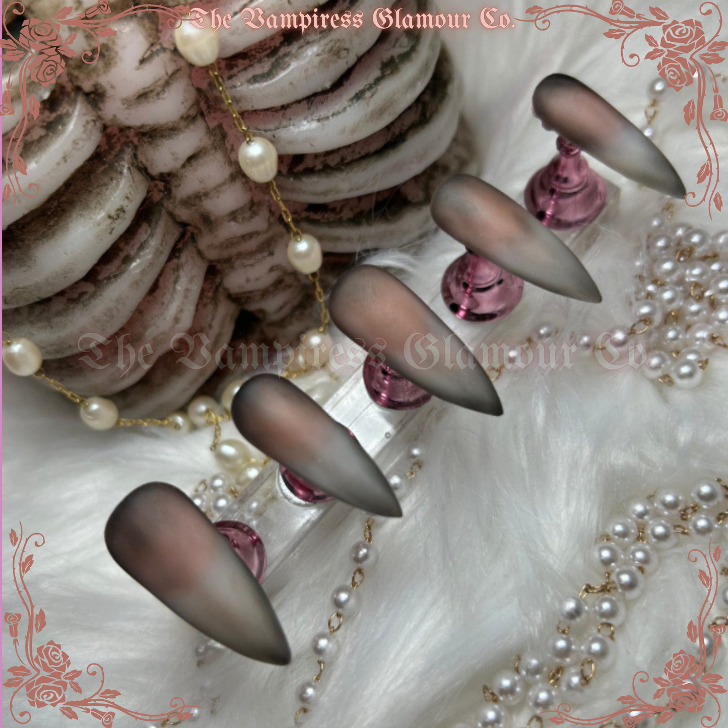 Morte Mais Jolie — Dead But Pretty
 Handcrafted Luxury Glamour Magick Gel Press-On Nails