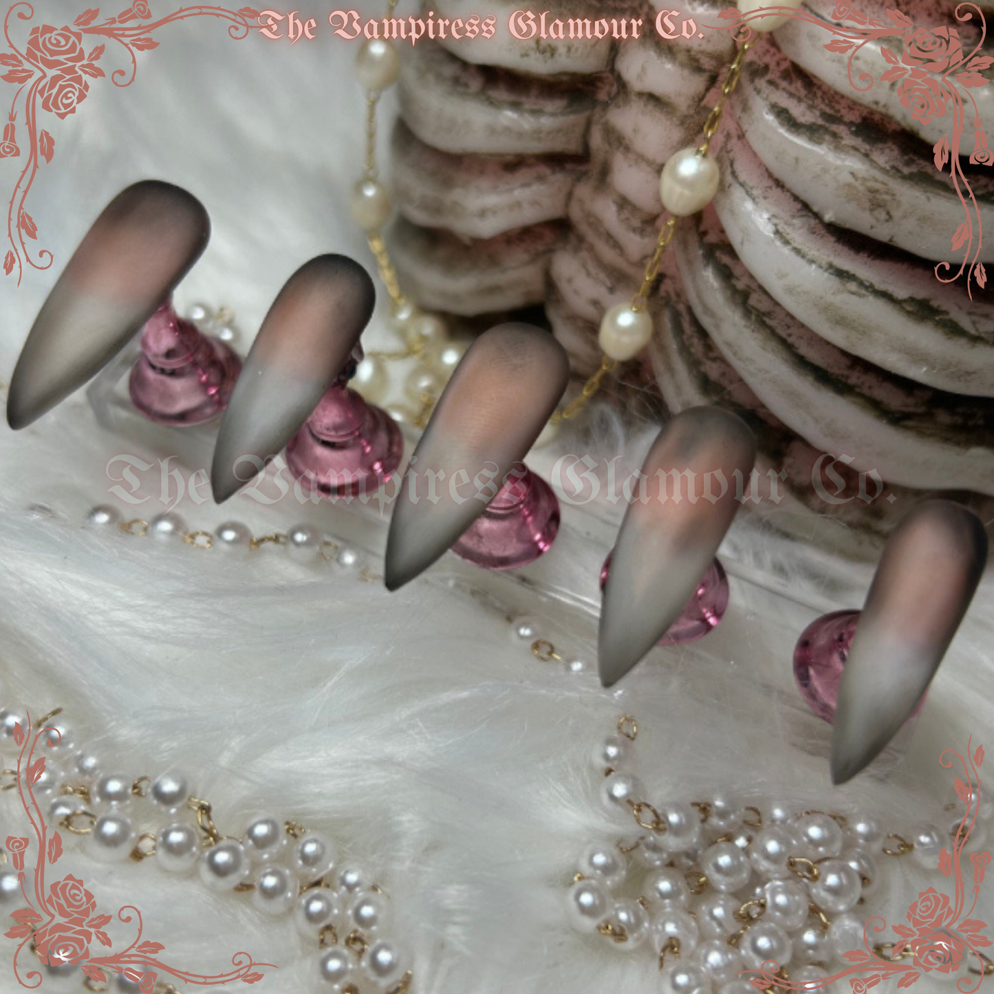 Morte Mais Jolie — Dead But Pretty
 Handcrafted Luxury Glamour Magick Gel Press-On Nails