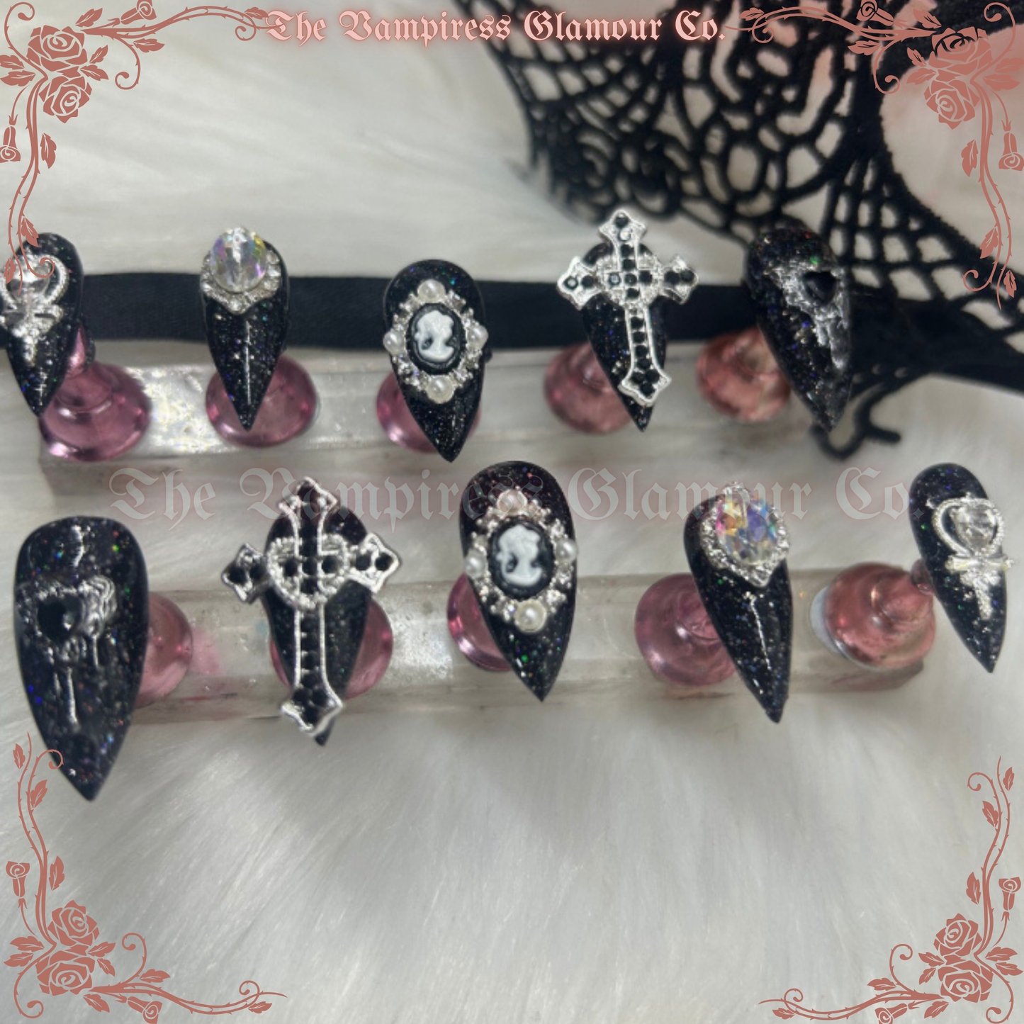 La Domination — Dominion Luxury Handcrafted Glamour Magick Gel Press-On Nail Set