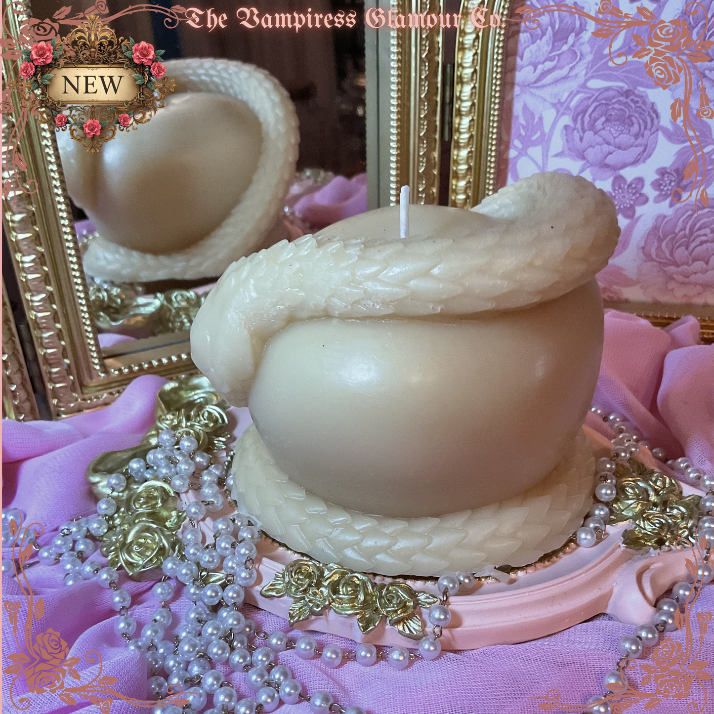 Le Fruit de la Métamorphose Spelled Artisanal Beeswax Ritual Candle