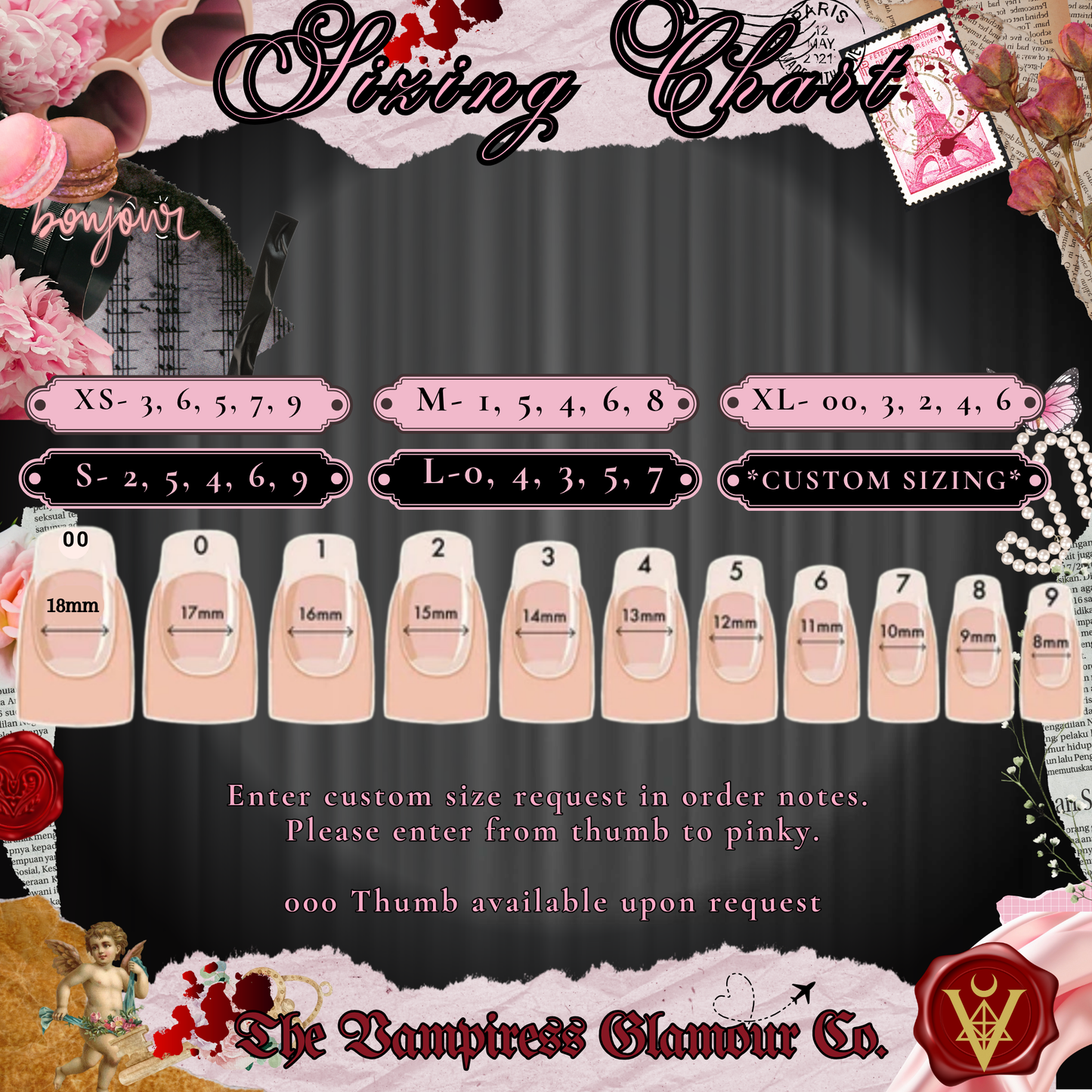 Céruléenne Enchantée — Enchanted Cerulean Luxury Handcrafted Glamour Magick Gel Press-On Nail Set