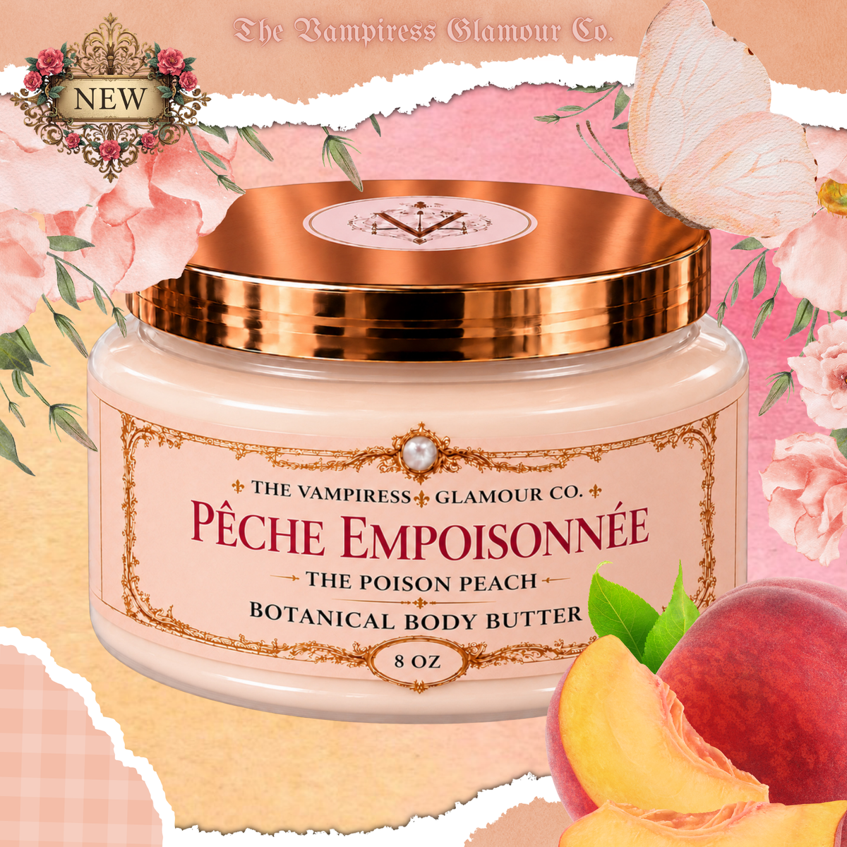 Pêche Empoisonnée-  Sweet Seduction & Soft Persuasion Botanical Body Butter