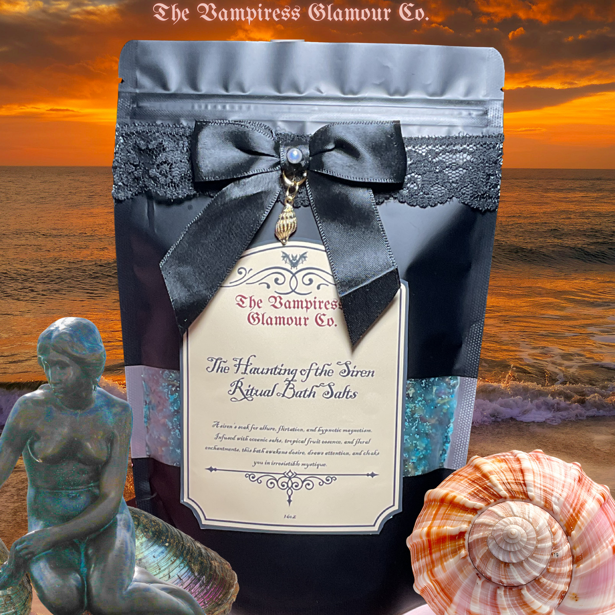 Le Bain de la Sirène Envoûtante- Ritual Bath Salt of Attraction, Allure & Hypnotic Energy