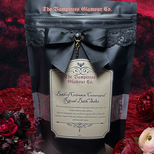 Le Bain du Commandement Écarlate- Ritual Bath Salt of Domination, Allure & Influence
