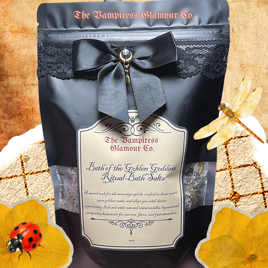 Le Bain de la Déesse Dorée- Ritual Bath Salt of Wealth, Beauty & Divine Prosperity