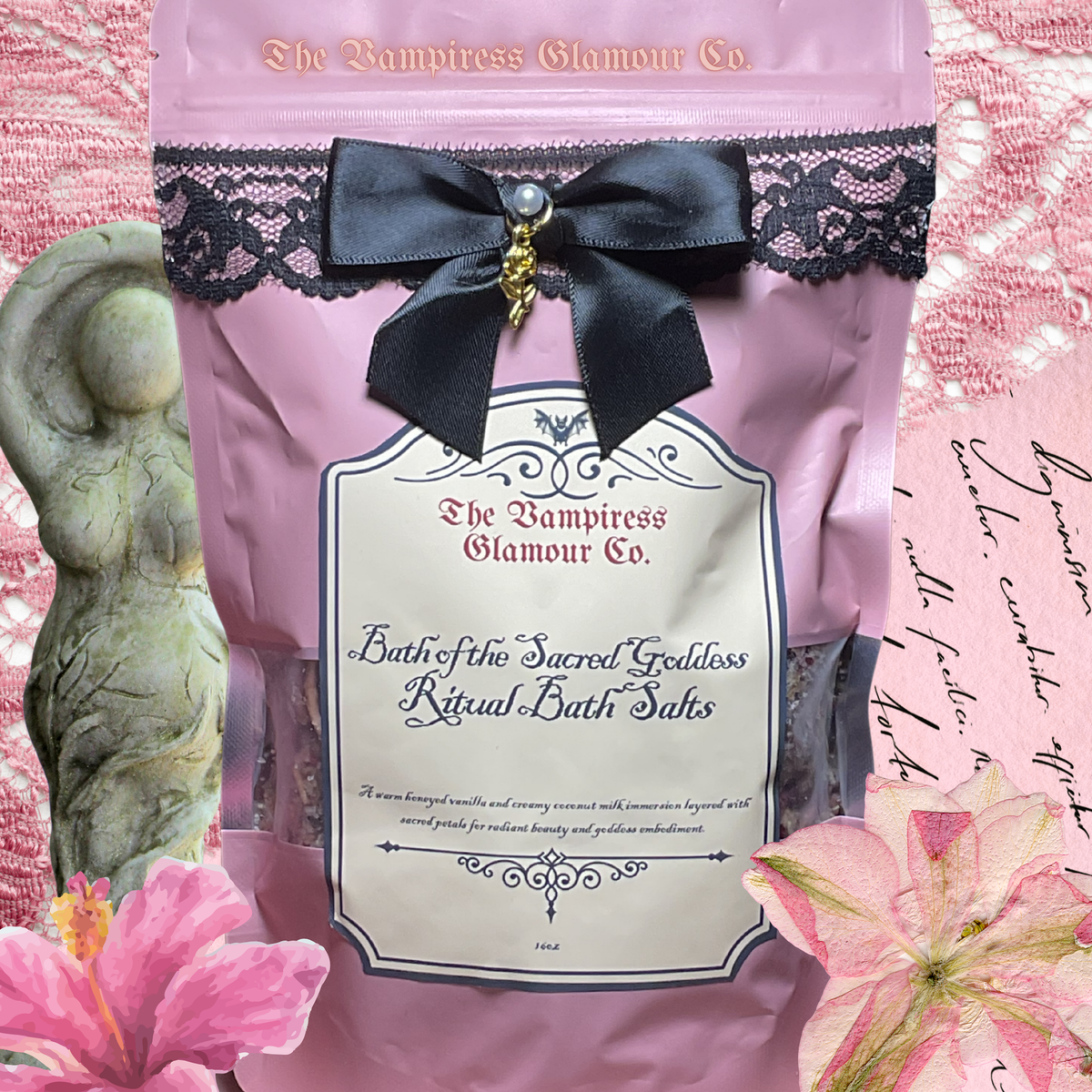 Le Bain de la Déesse Sacrée- Ritual Bath Salt of Beauty, Glamour & Divine Femininity