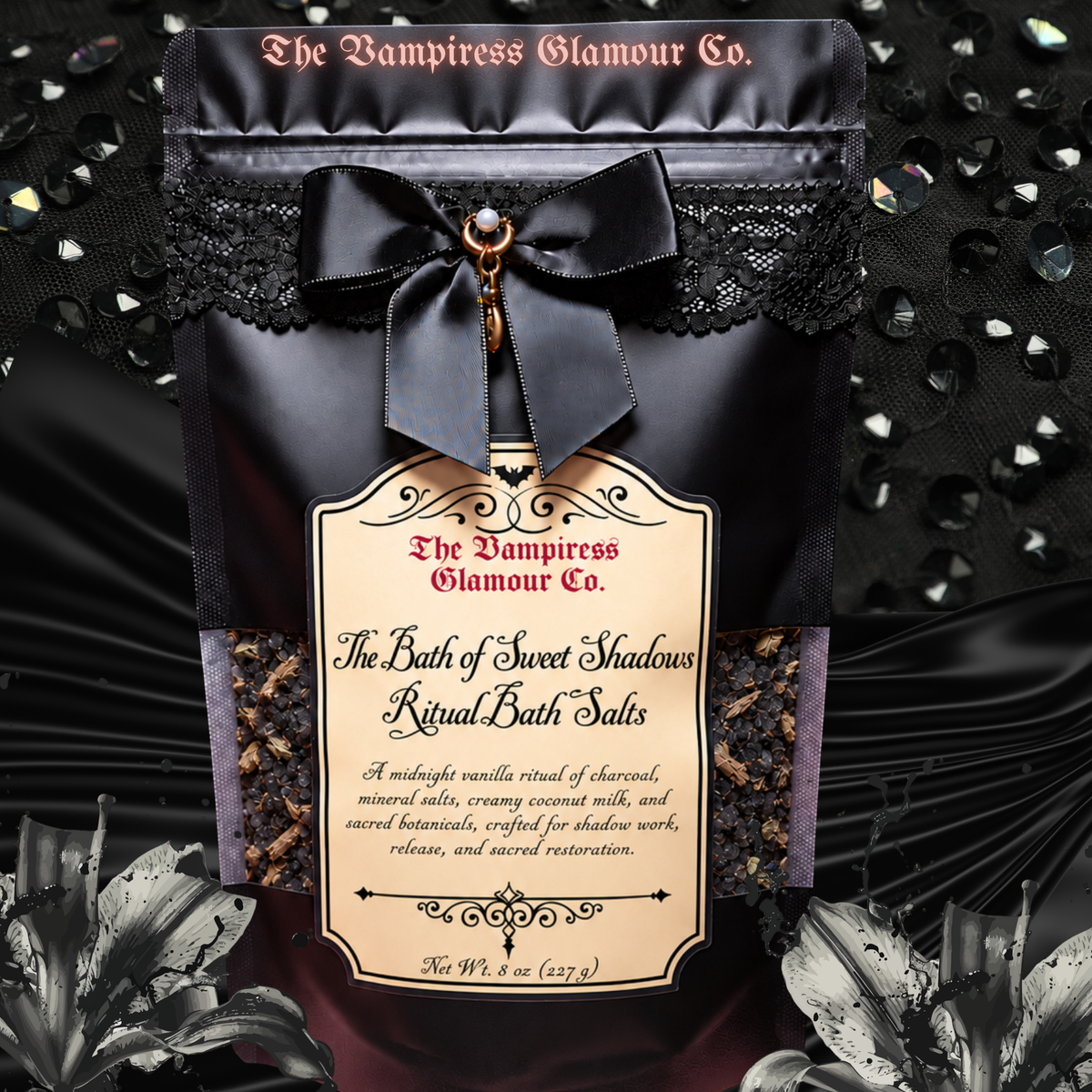 Le Bain des Ombres Douces- Ritual Bath Salt for  Shadow Work Aid, Release & Sacred Restoration