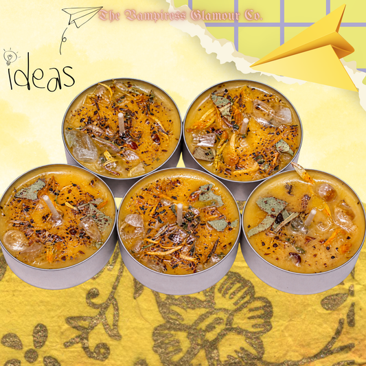 La Flamme d’Inspiration-Muse & Creativity Spelled Tealight Candles