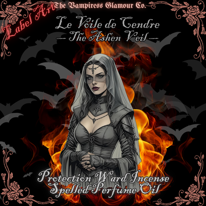 La Voile des Cendres-Energy Protection Shield & Cloak Spelled Crystal Infused Botanical Perfume Oil