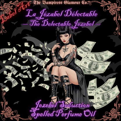 Le Jezebel Delectable-Jezebel Seduction and Financial Domination Spelled Crystal Infused Botanical Perfume Oil