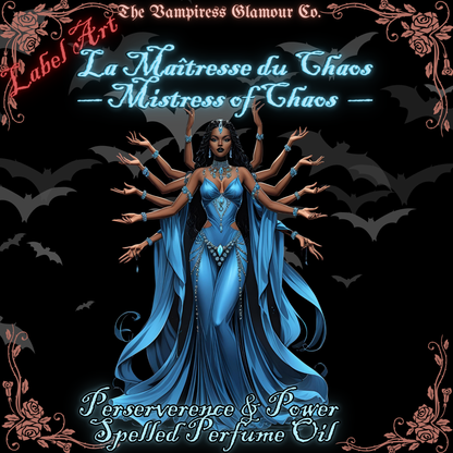 Maîtresse du Chaos- Perseverance and Power Spelled Crystal-Infused Botanical Perfume Oil
