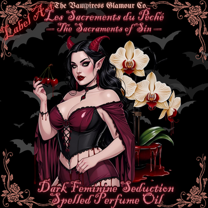 The Sacraments of Sin-Dark Feminine Seduction Spelled Crystal Infused Botanical Perfume Oil