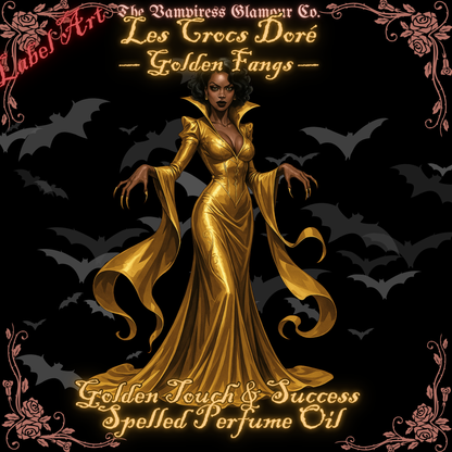 Les Crocs Dorés— Wealth & Power Manifestation Spelled Crystal-Infused Botanical Perfume Oil Spelled Crystal Infused Botanical Perfume Oil